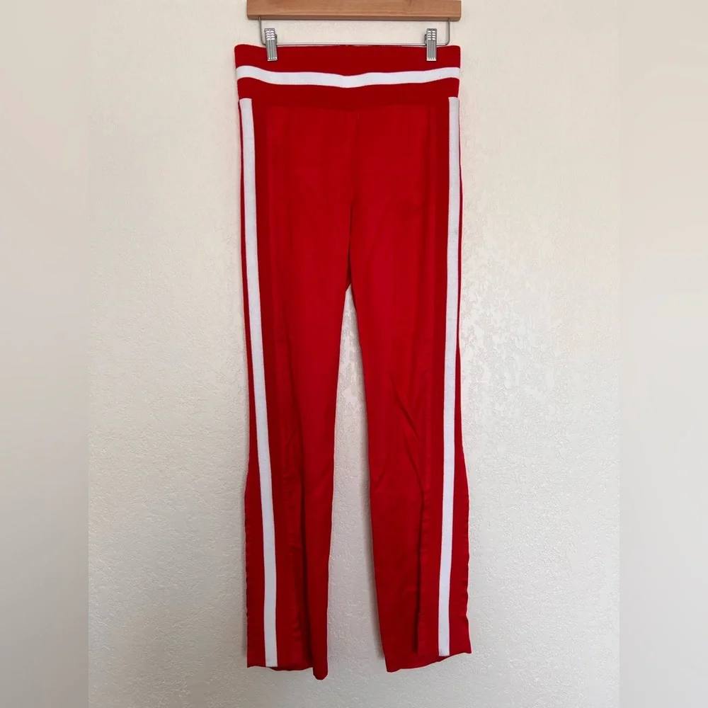 Maggie Marilyn Red Trailblazer Track‎ Pants with White Strips